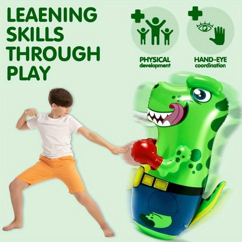 [Birthday Christmas Gifts] Inflatable Dinosaur Punching Bag for Kids 47 Inches, Blow Up Punching Bag Toys For, T-Rex Dinosaur Bouncing-Back Bopper, Indoor And Outdoor Activities, Birthday Christmas Gifts for Boys