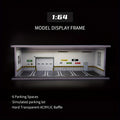 [Father's Day Gift] 1:64 Diecast Car Display Case For Collectors, Father's Day Gift For Husband, LED Lighted Garage Diorama With Clear Acrylic Cover, Dustproof Expandable Showcase For 6 Model Cars, Fits 1/64 Diecast Models
