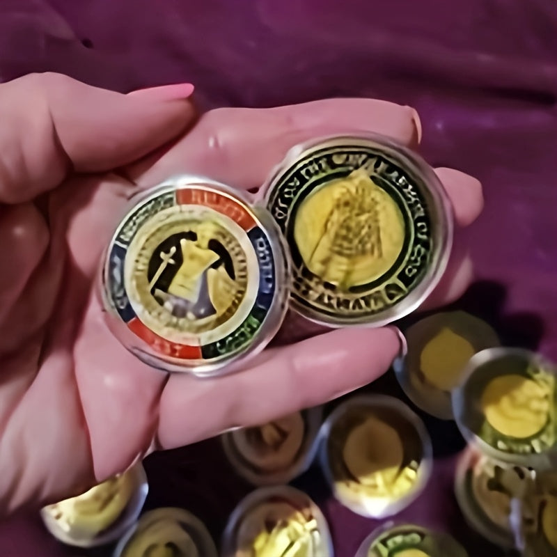 20 God'S Armor Challenge Commemorative Coins | Iron Prayer Coins, Christian Religious Gifts, Replica Coins, Golden Color