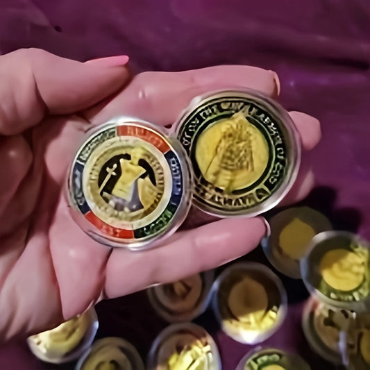 20 God'S Armor Challenge Commemorative Coins | Iron Prayer Coins, Christian Religious Gifts, Replica Coins, Golden Color
