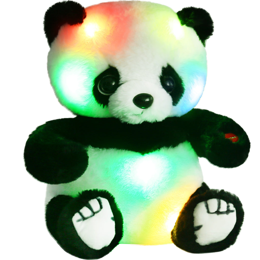 12'' Light Up Panda Stuffed Animals, Kawaii Panda Bear Plush with LED Light, Hugging Toy Gift for Kids Birthday Gift For Boys Girls, Christmas Gifts,Home Decor,Mother's Day