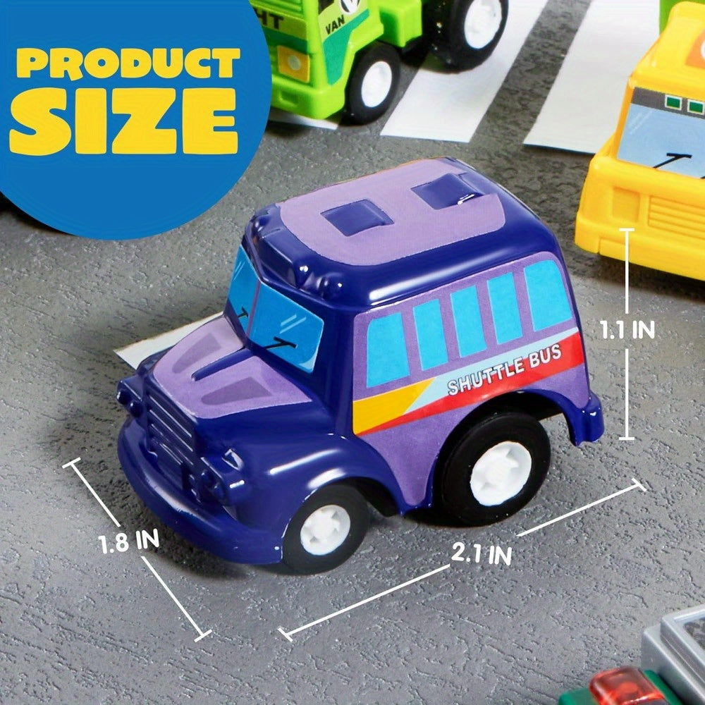 25pcs Pull Back Cars And Trucks Toy Vehicles Set For Kids, Girls And Boys Kids Play Set, Die-Cast Car, Kids Party Favors, Easter Stocking Stuffers, Perfect Birthday&Christmas Gift