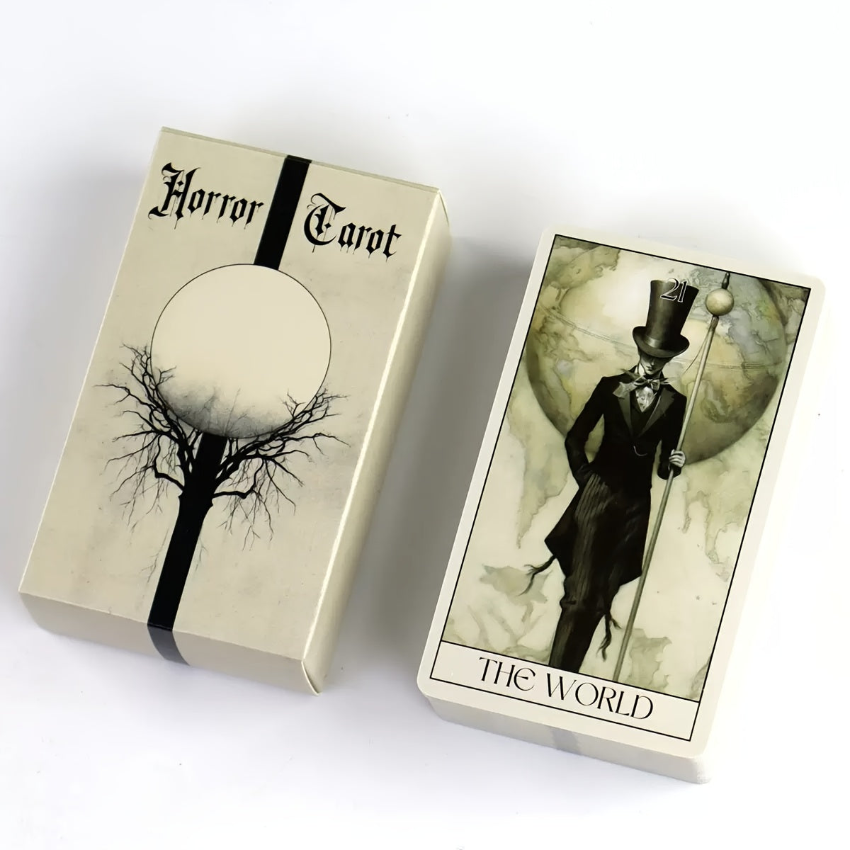 1pc Mystical Horror Tarot Cards Deck -Card For Divination, Power Exploration & Heart Insight | Perfect Board Game Accessory & Festival Gift(Halloween And Christmas Gifts) ATMO