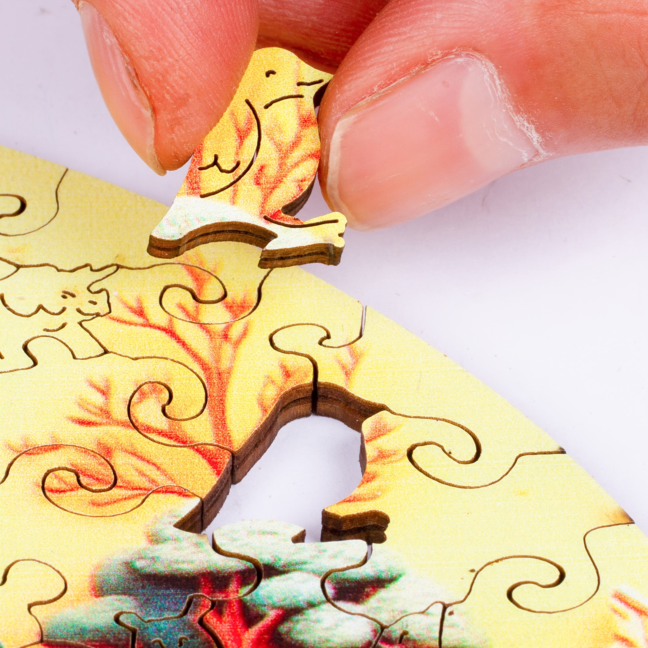 Mandala Wooden Puzzle, Exquisite Boxed Wooden Puzzle, Unique Irregular Shaped Animal Puzzle, Perfect Birthday And Christmas Gift, Active Brain Exercises Focus, Decorative Art Painting