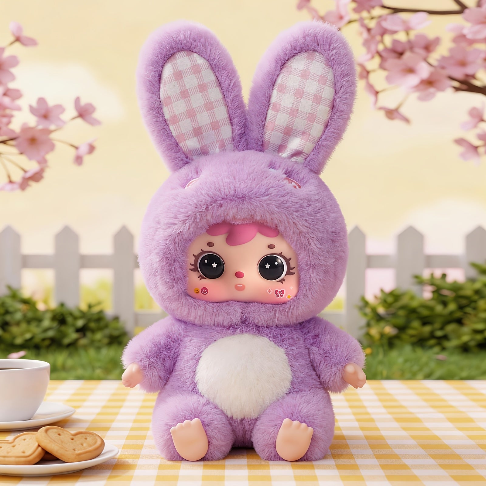 Samuel Cute Pet Series Plush Healing Doll, Cute Rabbit, Bear, Mianyang Shaped, Comes with Hanging Accessories And Birthday Gifts, Style Random 1pc