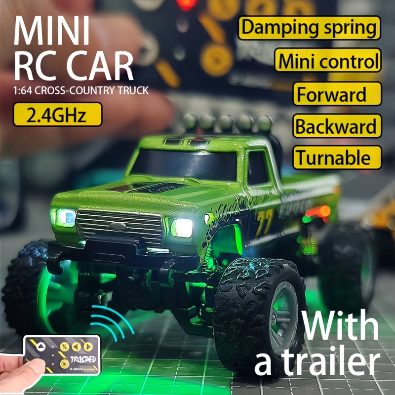 1:64 Alloy Mini Remote Control Car with Shock Absorbers, Off-Road Truck Toy, Gift for Boys, Birthday, Christmas, Halloween, New Year's Gift