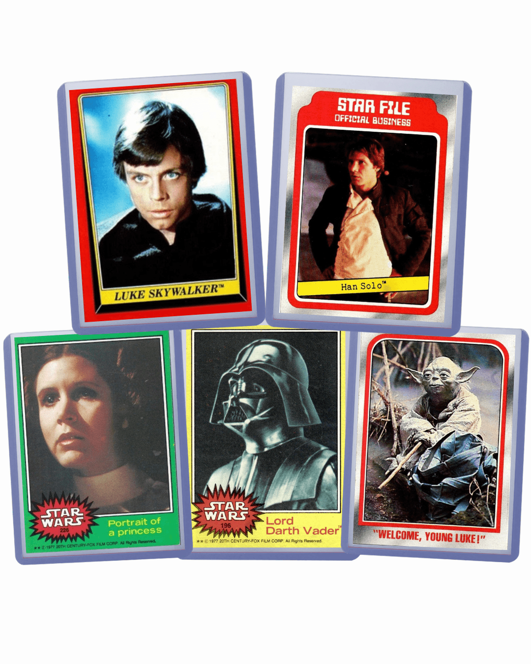Topps Star Wars Card Lot – 5 Cards – 1977/1980/1983 Vintage