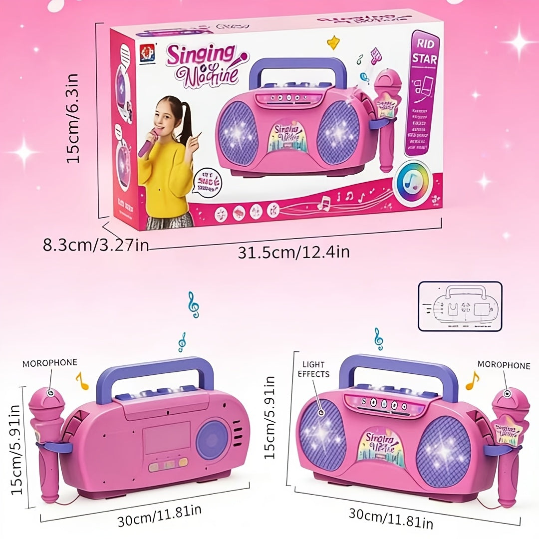 A Fantastic Light-Up Singing Toy for Kids Featuring a Microphone, Perfect for Birthdays And Holidays. This All-In-One Music Machine Is Ideal for Boys And Girls Aged 3 to 7
