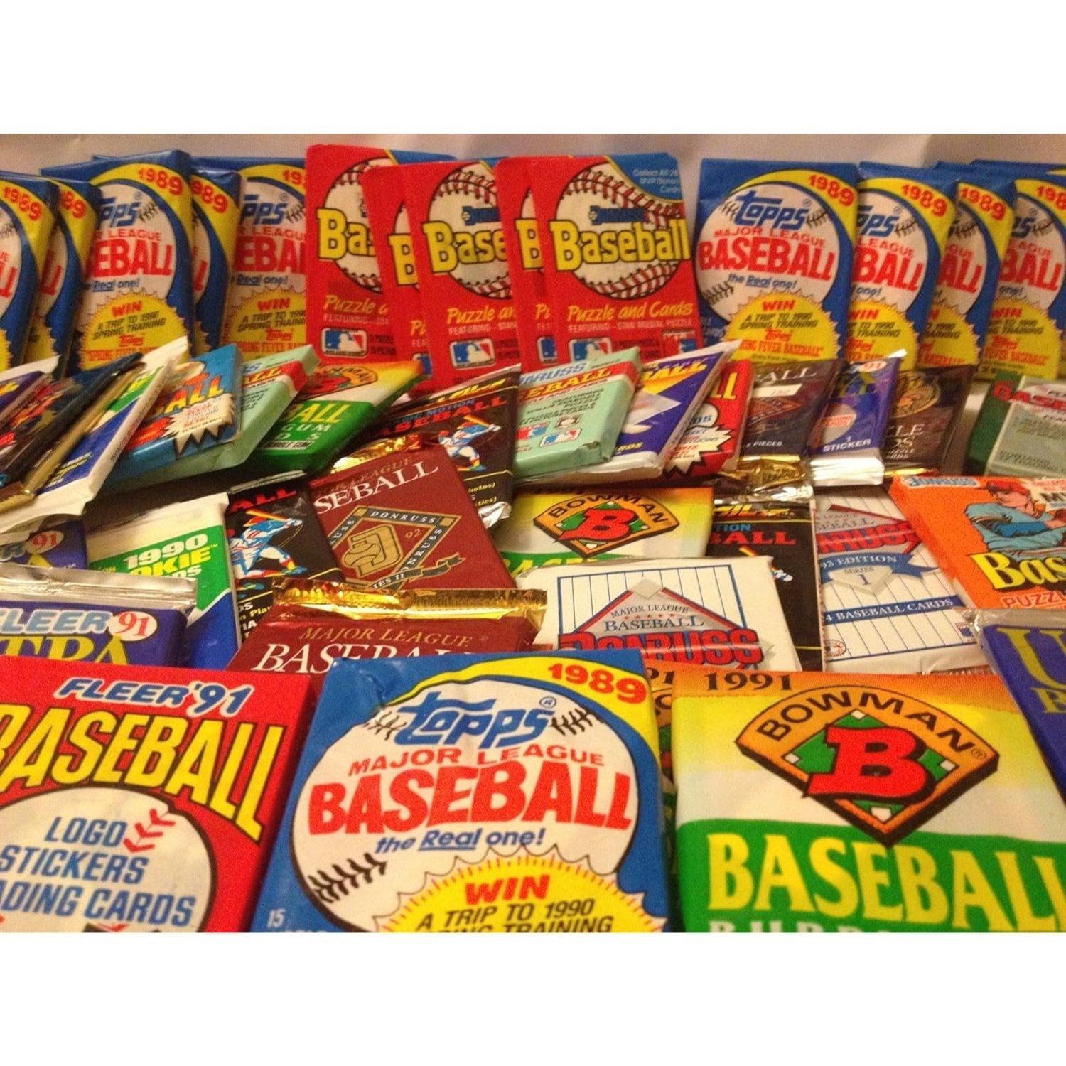 3 RANDOM Old Sealed Baseball Packs - Perfect for New Collectors
