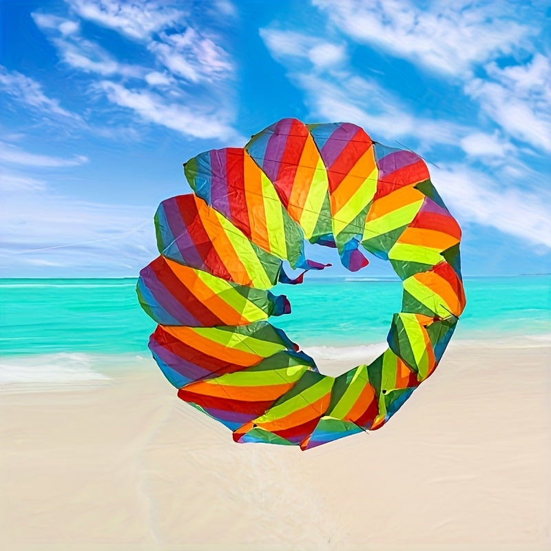 [Rotating Lotus Tail Kite] Rotating Lotus Tail Kite - Three-dimensional Flower Basket Tail; Suitable For Outdoor Beach Park Games And Entertainment