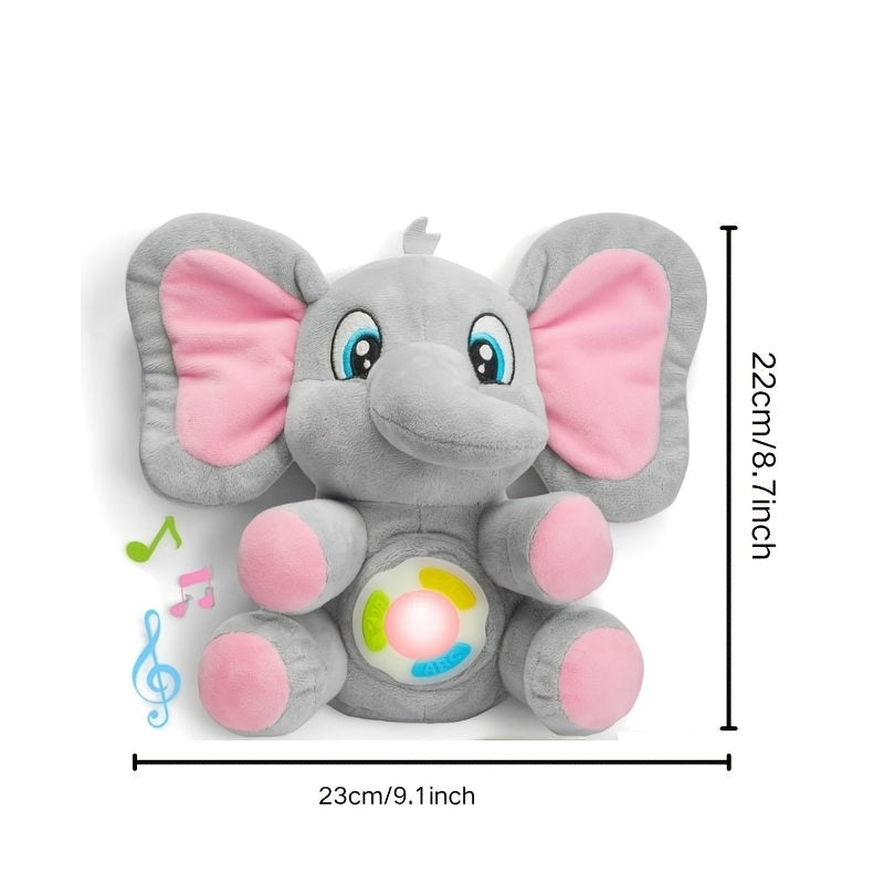 Musical Elephant Plush Baby Toy, Stuffed Animal with Music & Light, Baby Musical Soft Plush Toys for Infant Babies, Christmas Birthday Gifts for Boys And Girls 6+ Months