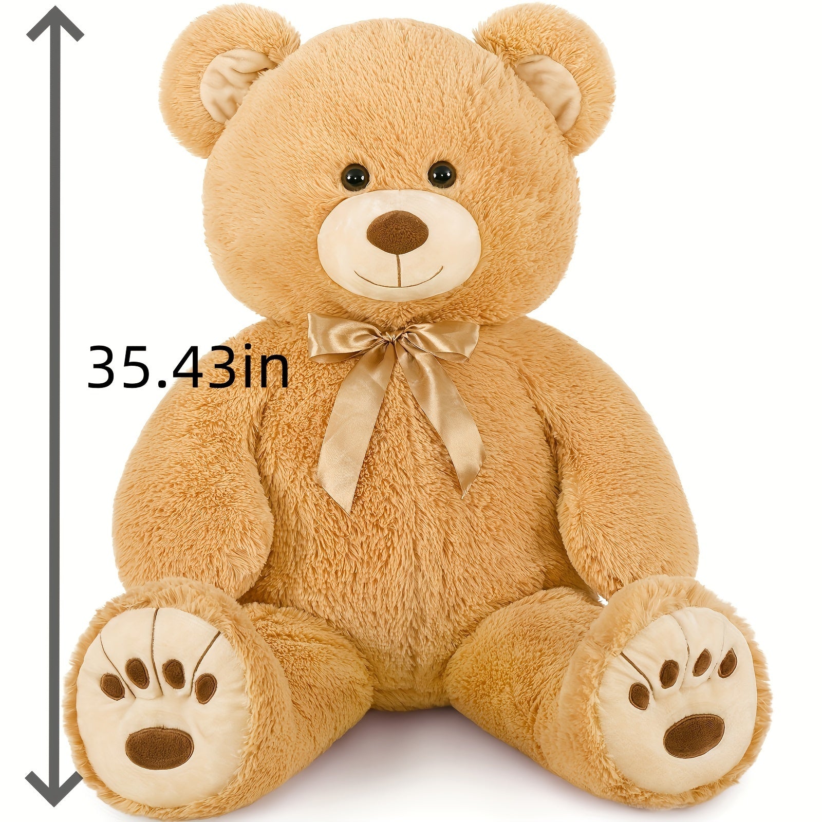 Giant Teddy Bear Brown For Girlfriend, XXL Soft Cuddly Big Bear Stuffed Animal Plush Toy Large, Valentines Teddy Gifts For Her Him Kids Girls Baby Shower Birthday Decorations
