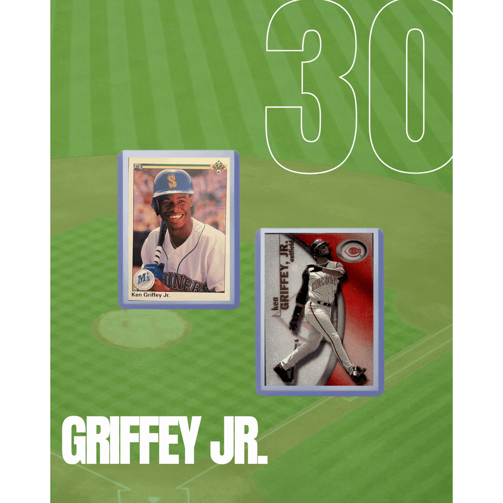 Ken Griffey Jr. Baseball Cards (5) ASSORTED MLB baseball Trading Cards - Perfect for any collector or gift