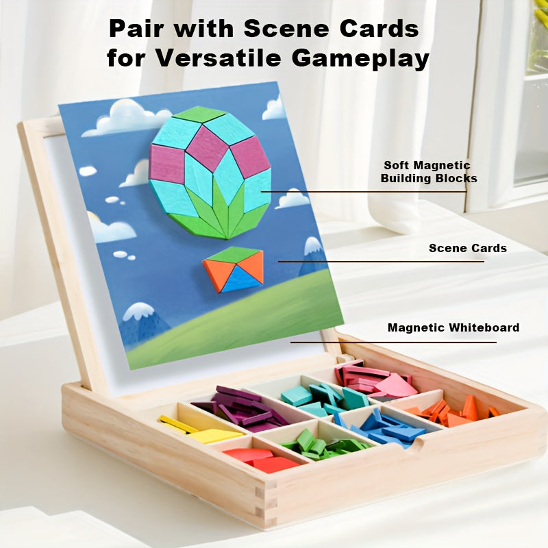 Creative Magnetic Wooden Puzzle, Jigsaw Puzzle Toys, Educational Interactive Educational Toys, Geometric Figures Cognitive Learning, Birthday Gifts, Holiday Gifts
