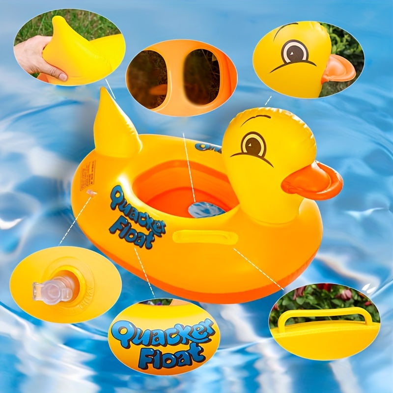 1/2/4-pack Inflatable Duck Pool Float -Cute & Safe Swim Ring With 2 Handles, PVC Float, Summer Water Toys For Pools, Lakes, Beach & Outdoor Fun