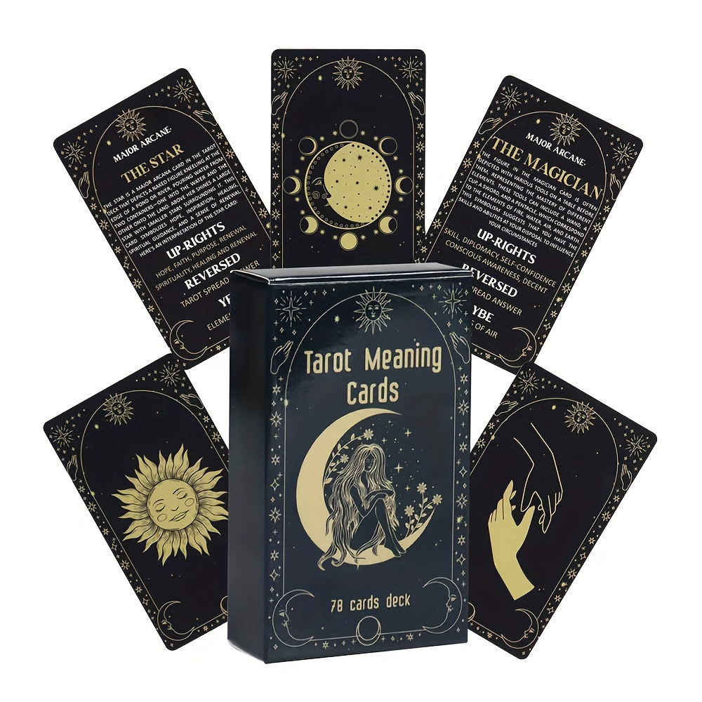 Meaning Cards, Deck Of Cards, Original Tarot Game, Oracle Cards, Divination Party, Desktop Toys, Casual Games, Suitable for Valentine's Day Gifts, Birthday Gifts, Christmas Party Games, Card Games