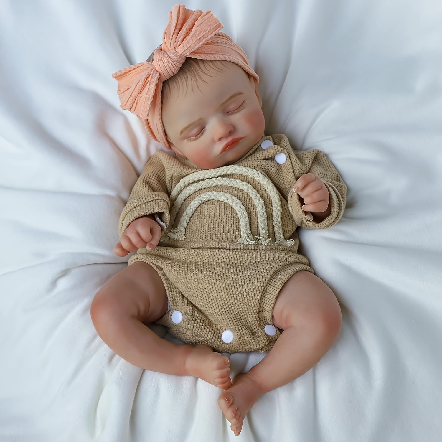 [Soft | Realistic] 20-Inch Soft & Realistic Lifelike Reborn Youngsters Girl Doll | Feeding Set, Realistic Sleeping Pose - Perfect for Youngsters 3+ | Safe & Cuddly Companion