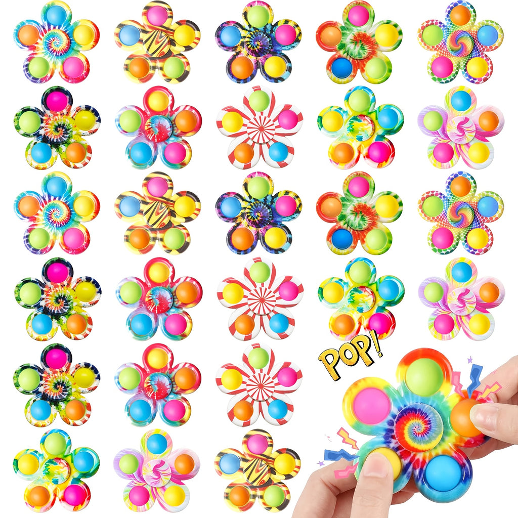 [32 Pack Fidget Spinners] FRSHALOUIS Sensory Fidget Spinner Toys - 32 Pack of Press Sensory Fidget Spinners for Children And Adults, Anxiety Relief Toys, Party Favors for Boys And Girls, Birthday And Christmas Goodie Bag Fillers, Classroom Rewards