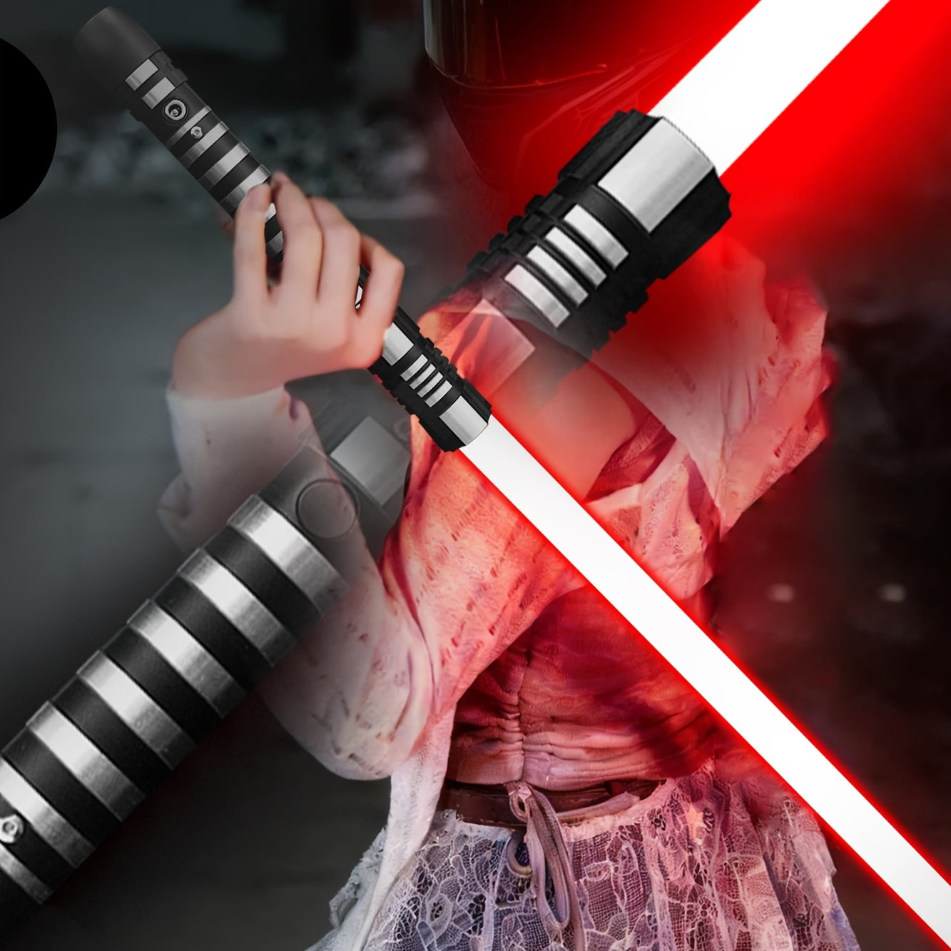 Dark Phantom LightSword, 16 Colors Change, 3 Movie Sound Effects, Cool Light Effects, Night Party Light Toy Saber, Lightweight, for Beginners, Birthday Gift for Relatives&Friends, Movie Derivative Toy