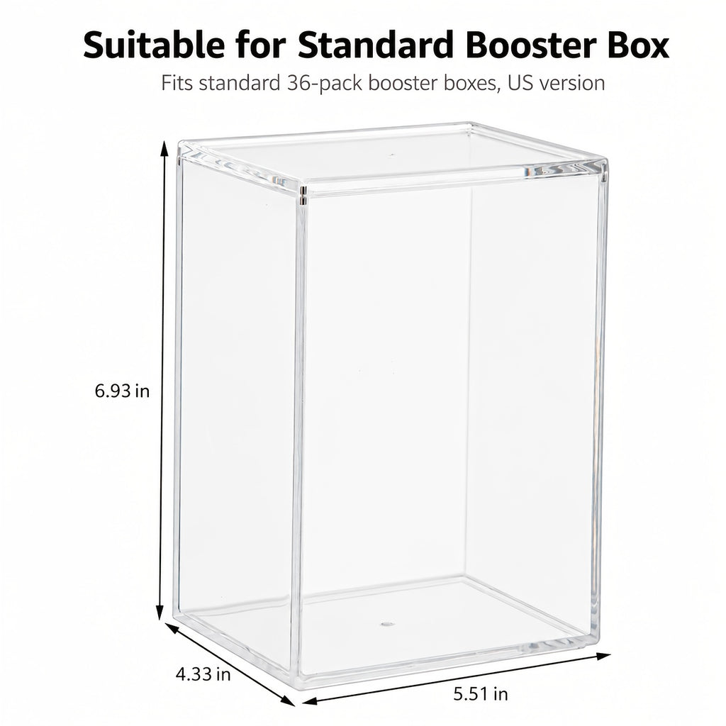 A 6Mm Acrylic Display Box That Can Be Stacked, Designed for Elite Trainer ETB. This Magnetic, Dustproof Box with a Lid Is Ideal for Showcasing Trading Cards, Collectibles, And Sports Memorabilia. It Features Enhanced Models, Accurate Sizing