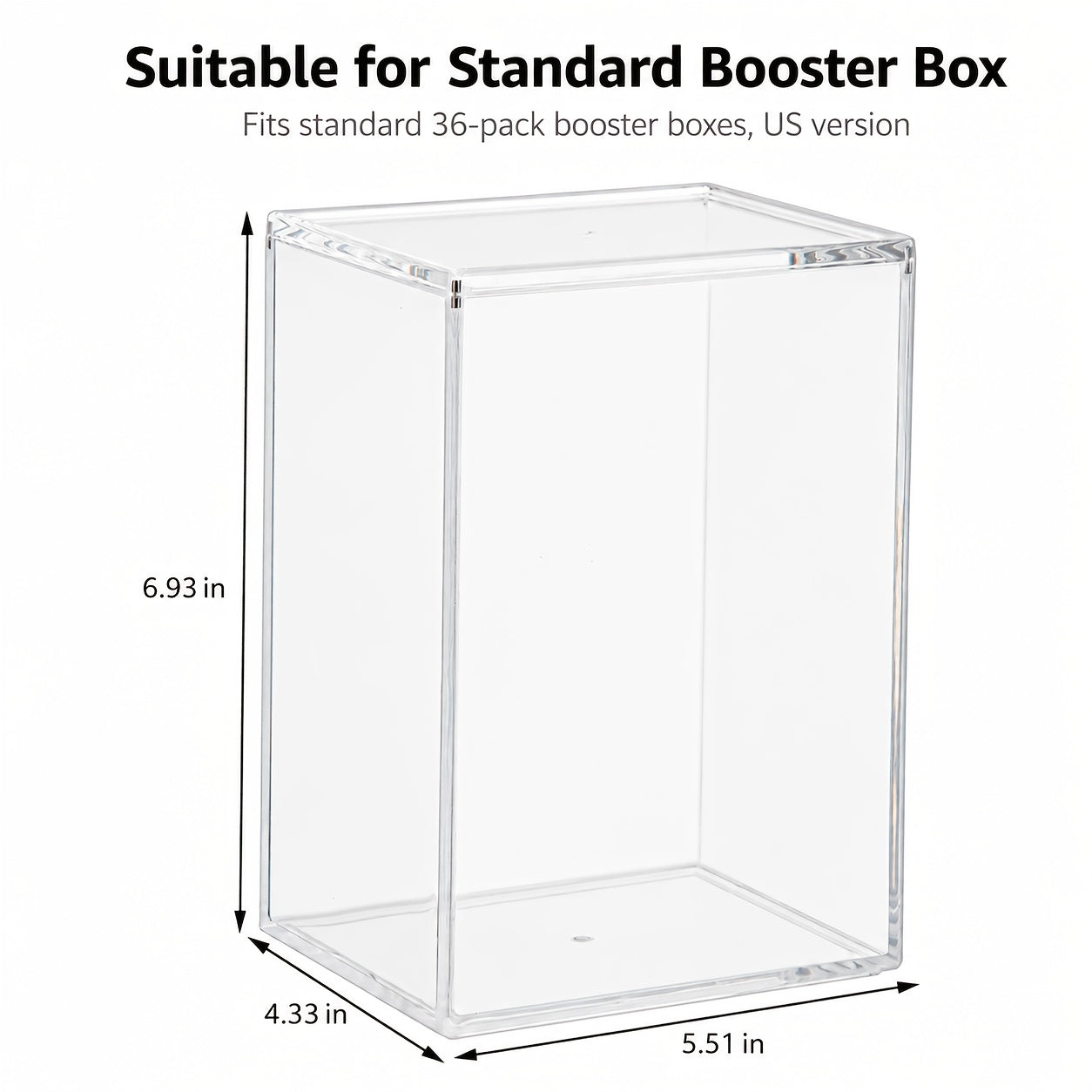 A 6Mm Acrylic Display Box That Can Be Stacked, Designed for Elite Trainer ETB. This Magnetic, Dustproof Box with a Lid Is Ideal for Showcasing Trading Cards, Collectibles, And Sports Memorabilia. It Features Enhanced Models, Accurate Sizing