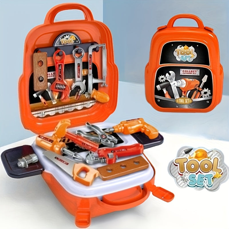 A 22pcs Toy Backpack Set Designed for Boys, Featuring Pretend Home Repair Tools. Perfect for Christmas And Halloween Gifts, on for Toys