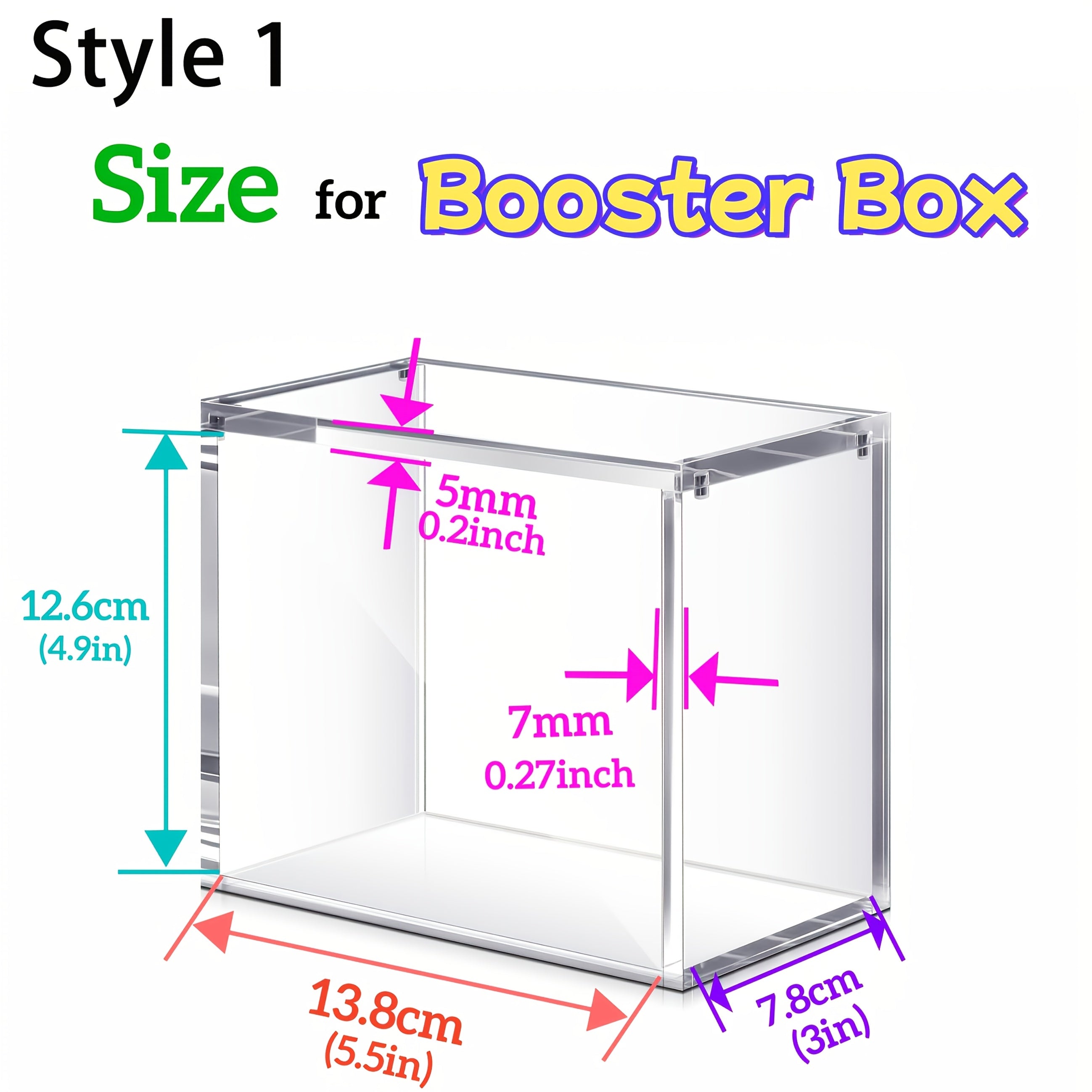 5mm Stackable Acrylic Display Case, ETB/Booster Protective Case, High-quality Protective Sleeve, Transparent Magnetic Closure Storage Box, Suitable for Toy Display, Card Storage, Collectible Cards, Collectibles, And Sports Memorabilia Design.