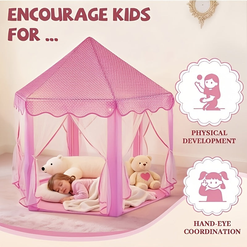 Kids Play Tent Toy Indoor Outdoor Playhouse Princess Castle Tent for Boys Girls Toddler, Room Decor,home Decor,Large Toy House with Storage Bag, Birthday Holiday Gift