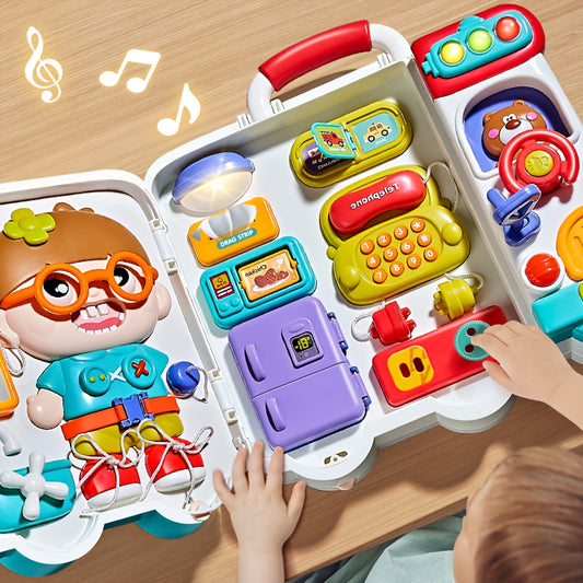 [Birthday Gift] 54in 1 Busy Board Toys for Toddler 18 Months, Educational Toys for 18 Months, Fine Motor Learning Baby Toys for 18 Months, Birthday Gift for 18 Months Boys Girls