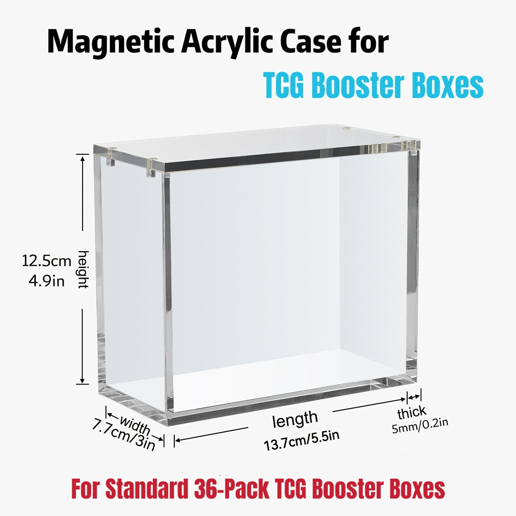 Acrylic Case, Rounded Corner Design, Self-closing Cover, UV Protection, Upgraded Packaging