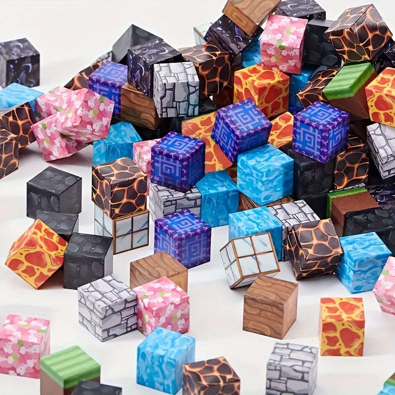 Magnetic Building Blocks - 100pcs Set - Random Colors, Magnetic Toys for Boys And Girls, Cube Building Toys, The Perfect Gift for Halloween, Thanksgiving, Christmas, Easter, And Birthdays
