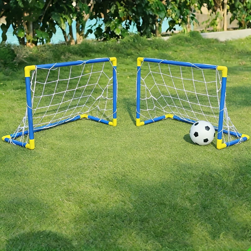 2pcs Youth Football Set-Portable and Easy-to-assemble Goal, Suitable for Indoor/outdoor Play, Family Entertainment, Birthday Gifts, Football Gifts