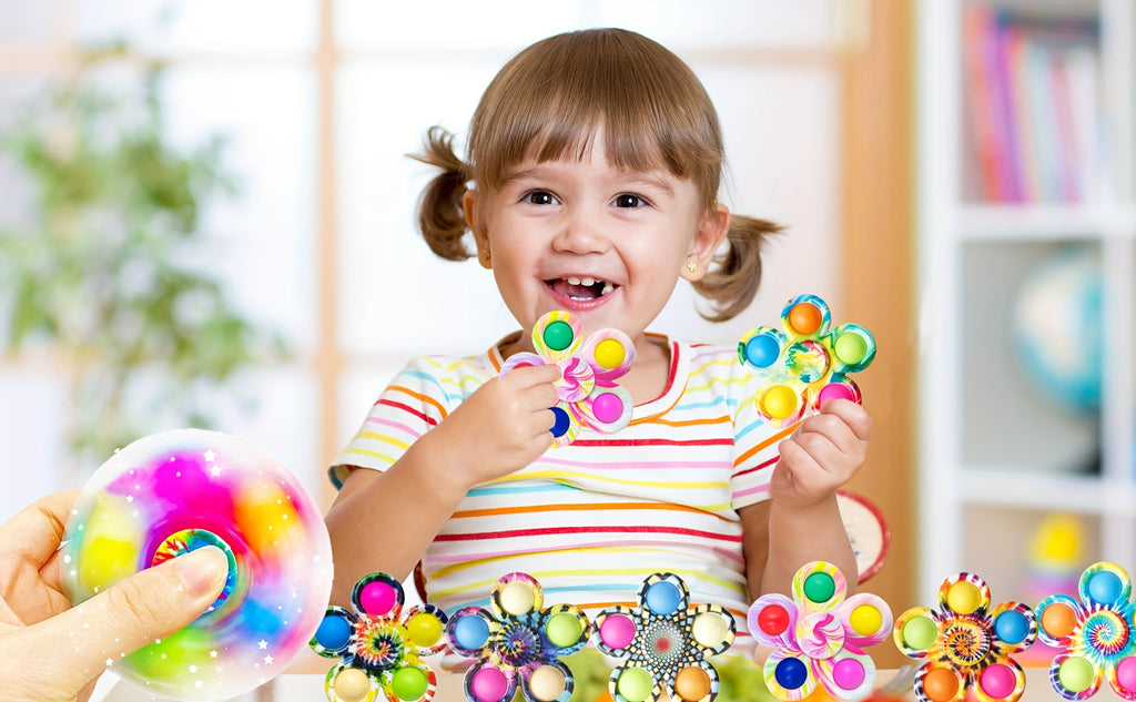 [32 Pack Fidget Spinners] FRSHALOUIS Sensory Fidget Spinner Toys - 32 Pack of Press Sensory Fidget Spinners for Children And Adults, Anxiety Relief Toys, Party Favors for Boys And Girls, Birthday And Christmas Goodie Bag Fillers, Classroom Rewards
