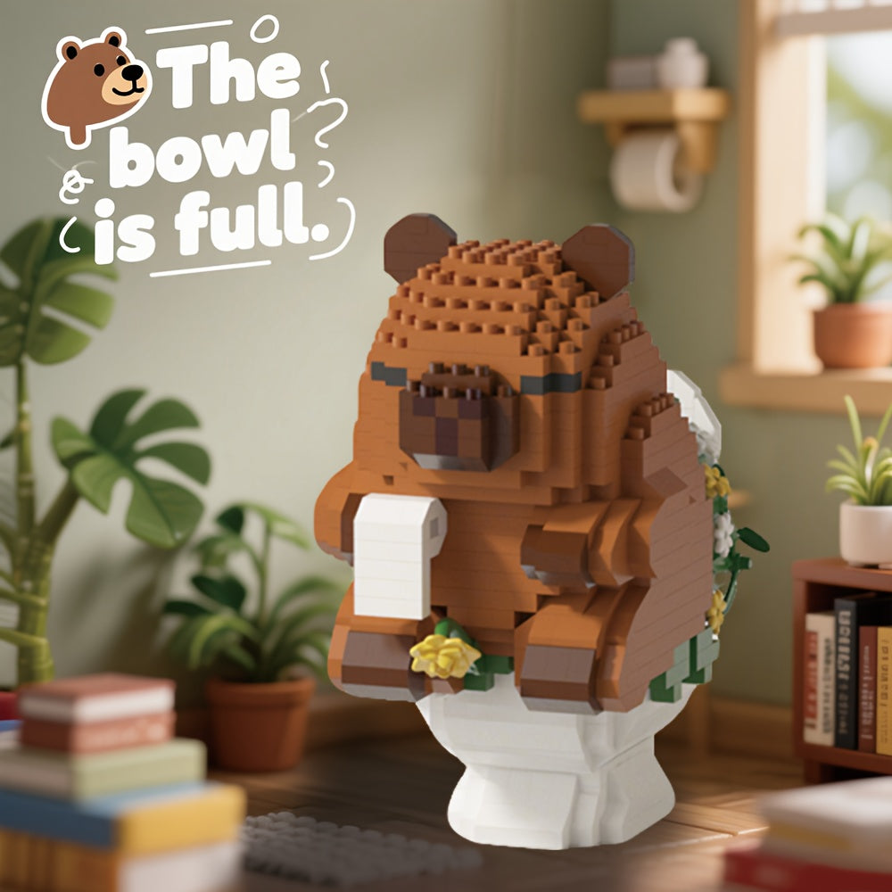 Easter, Easter Gifts, 562+pcs Collector's Edition Capybara Micro Particles Building Blocks, Eternal DIY Home Desk Decor, Suitable for Boys And Girls, Miniature Building Blocks, Assembly Set, Stress-relieving Toy, Children's Festival Gift
