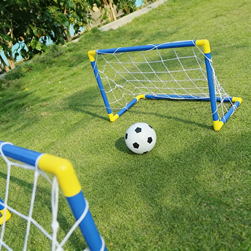 2pcs Youth Football Set-Portable and Easy-to-assemble Goal, Suitable for Indoor/outdoor Play, Family Entertainment, Birthday Gifts, Football Gifts