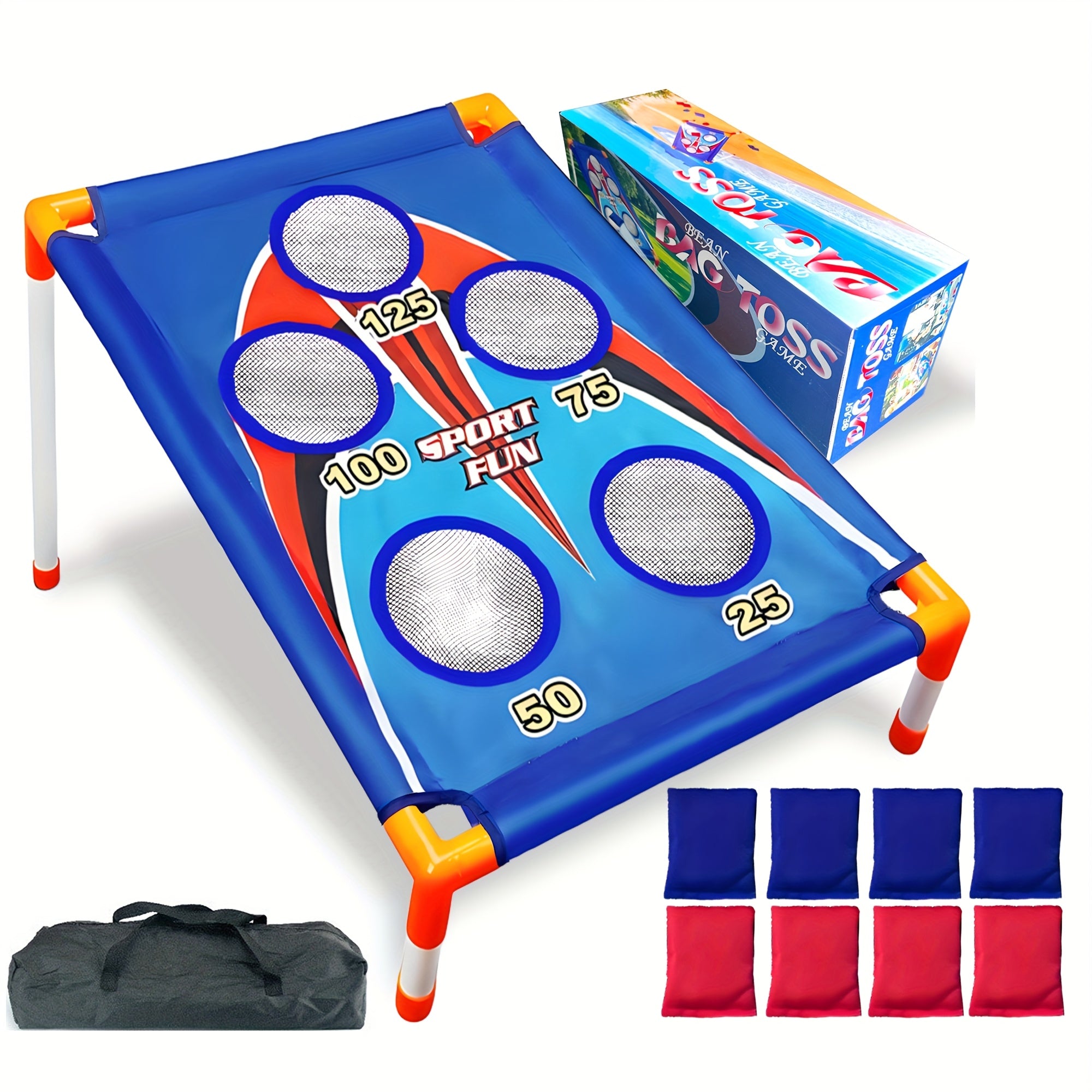 Bean Bag Toss Game Set - 1 Boards, 8 Bean Bags & Carry Bag | Outdoor/Indoor Fun for Kids & Adults | Perfect for Camping, Parties, Beach, Backyard | Halloween & Christmas Gift