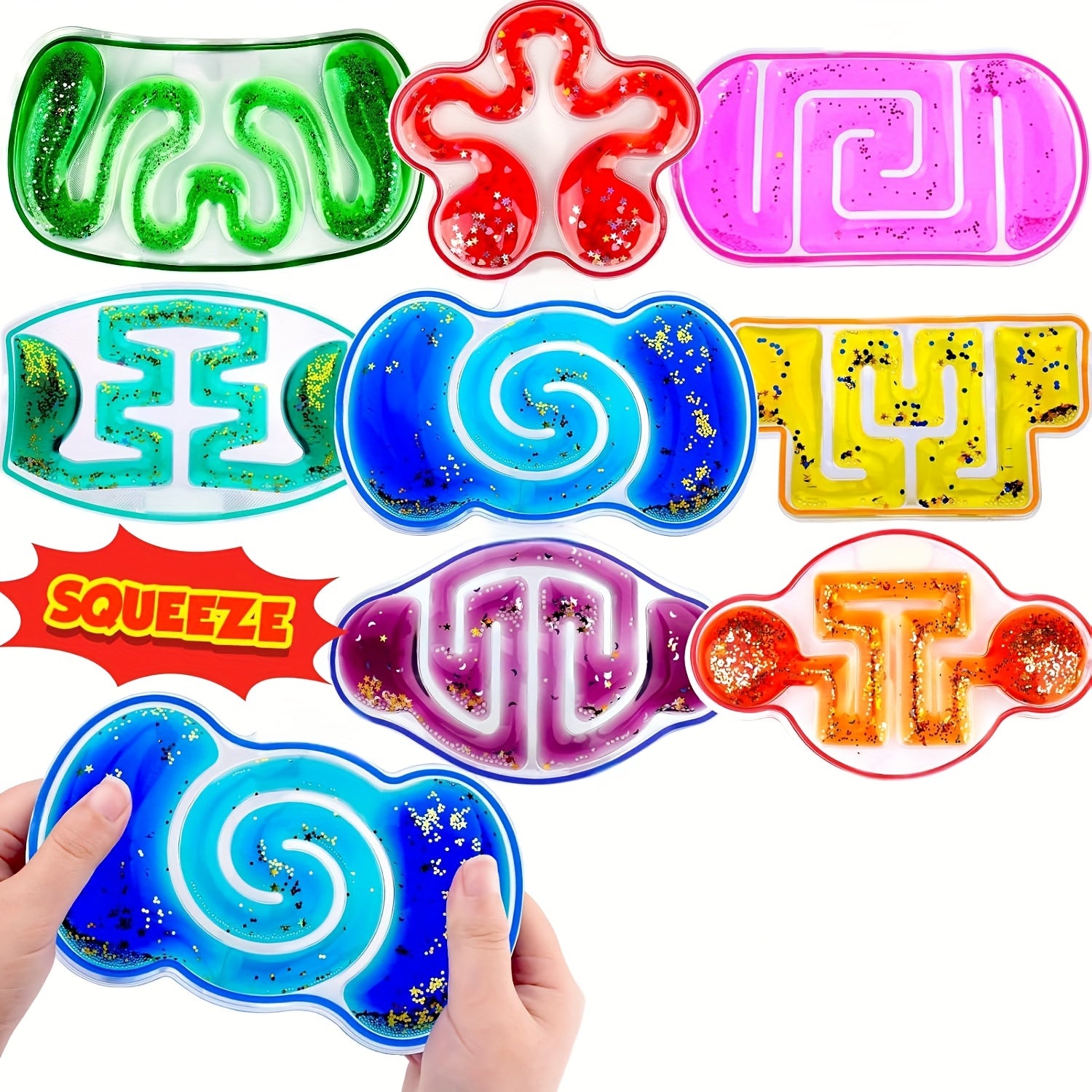 [8pcs Sensory Squeeze Toys] 8pcs Squeeze Toys for Kids – Sensory & Educational Fun, Perfect for Classroom, Home & Travel, Ideal Holiday Gift
