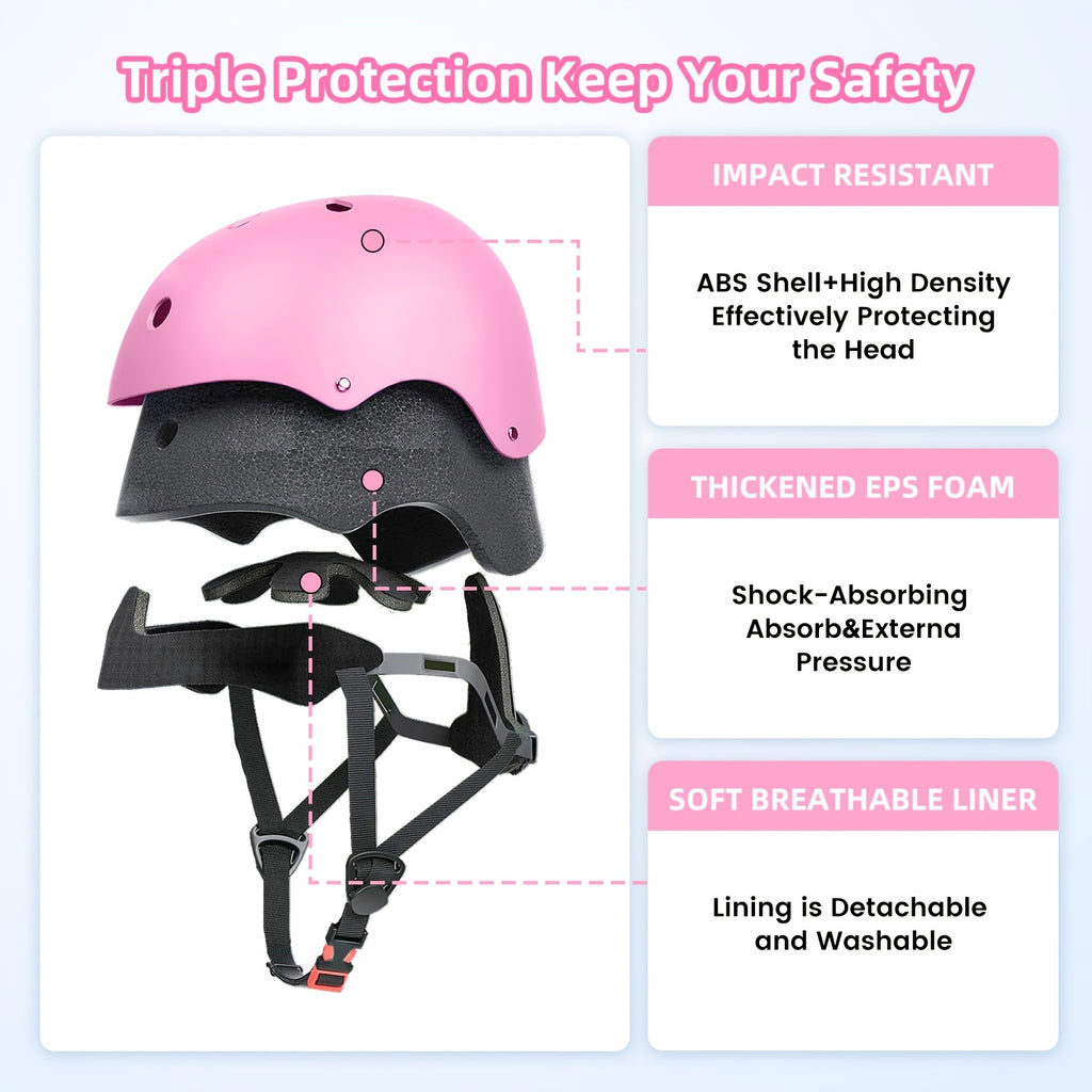 [Halloween Christmas Birthday] Kids Bike Helmet, 1pc Unisex Adjustable Sports Helmet with Removable Liner - Sleek Matte End, Ventilation Holes for Breathability, Perfect for Halloween, Christmas, And Birthday Gifts, XXS for / 18.89''- 21.65