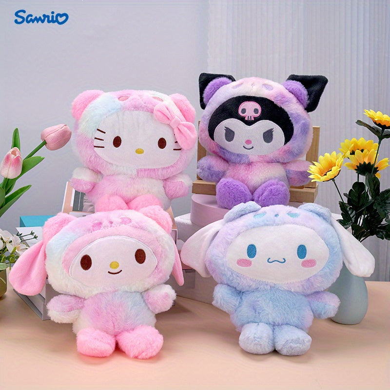 1pc Sanrio Hello Kitty, Kuromi, Melody, Cinnamoroll Cute Cartoon Delicate Girly Plush Stuffed Doll Stress-Relieving Toy, Birthday And Festival Gift