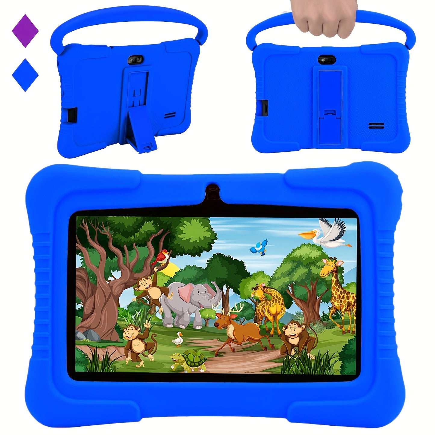 Veidoo Kids Tablet, 7 Inch Android Tablet PC, 2GB RAM 32GB ROM, Safety Eye Protection Screen, Wifi, Dual Camera, Games, Parental Control APP, Tablet with Silicone Case