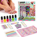 Pedicure Play Set for 8+, 320+ Pieces, Colorful Polishes And Stickers, Perfect for Pretend Spa Parties And Self Care Games!