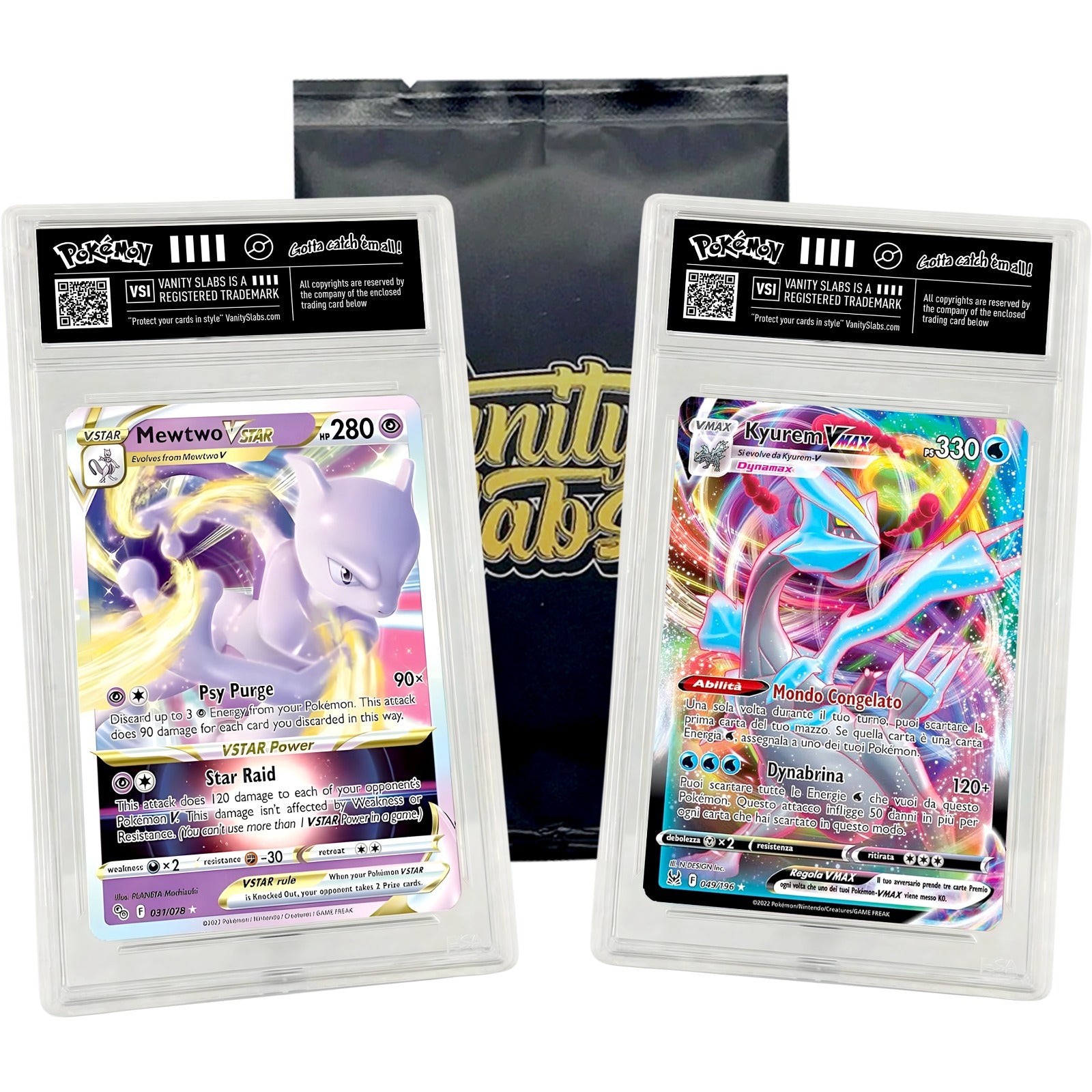 Pokémon Mystery Slab | Ultra or Double Rare Card in Display Slab | VSTAR, VMAX, V, EX | Perfect Giftable for Kids & Collectors of All Ages
