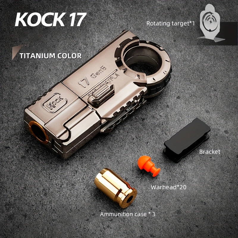 Knock 17Gen5 One-Touch Cartridge Alloy Finger Pistol - Fidgety Fingertip Stress Relief Toys - Case Throwing Softball Guns, Fidgety Novelty And Mischievous Toys, Perfect Gift!