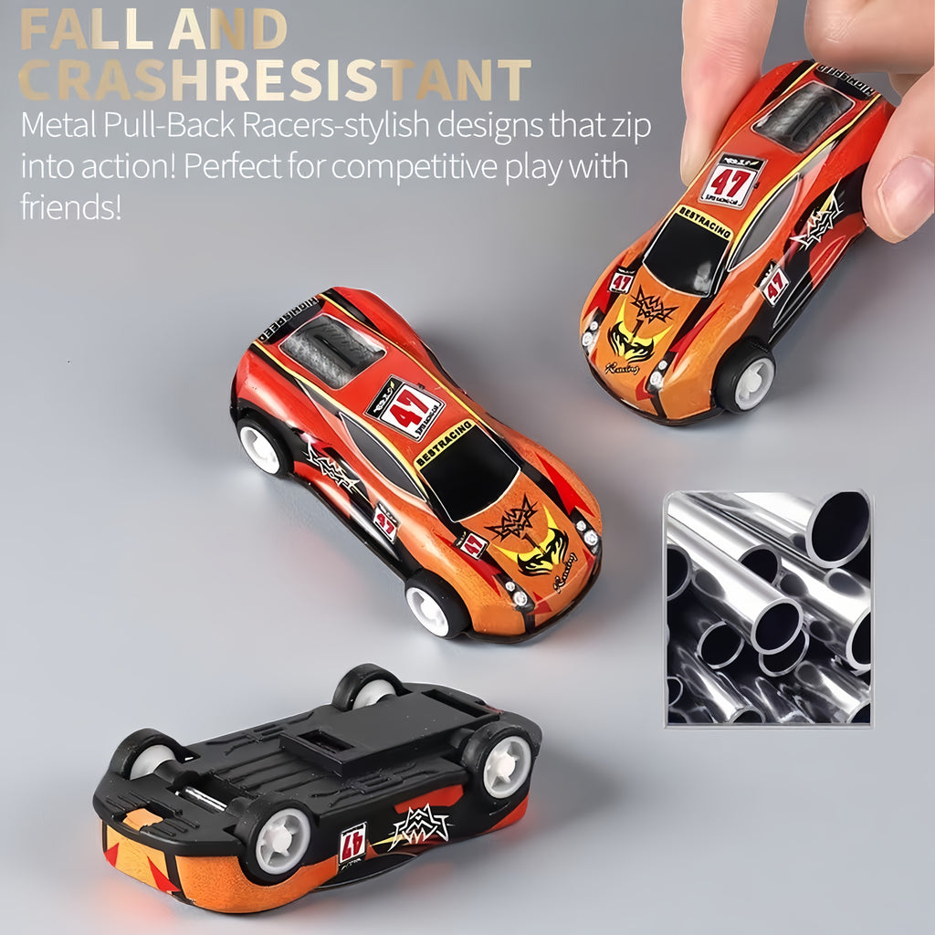 64pcs Toy Car Set with Storage Box & Foldable Play Mat - Pull-Back Metal Racing Cars, Educational And Fun Gift for School Activities, Children's Party Favors, Ideal for Boys & Girls Aged 3+ for Christmas, Thanksgiving, New Year & Birthday Presents