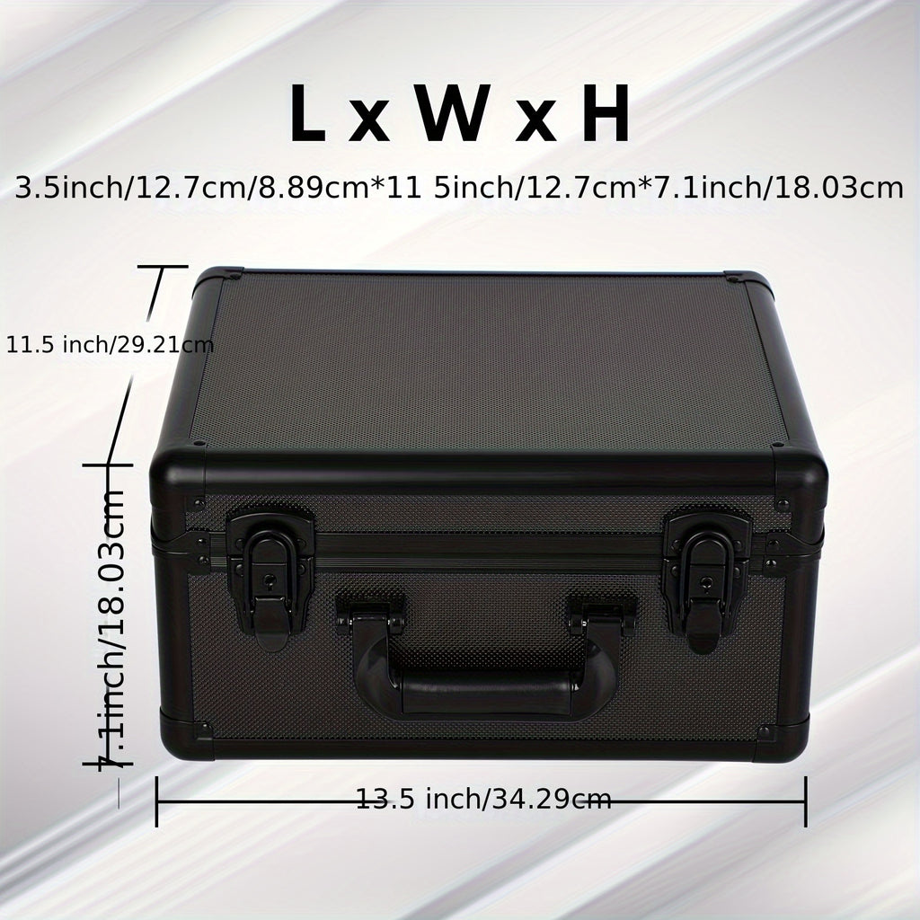 1pc-Three Compartments For PSA/BGS/FGS/SGC Trading Card Slabs-Card Brick Case- Size 13.5in* 11.5in* 7.1in Premium Graded Card Black Storage Box - Protects Slabs And Sleeved Cards For Collectors-Trading Card Storage Box, Carrying Case, Sports