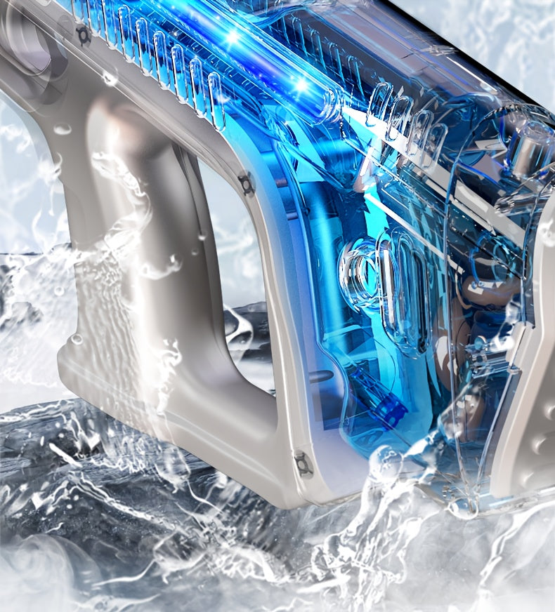 Auto-filling Electric Water Gun, Pulse Jet Water Gun with LED Light Show, 40-foot Long-range Fast Shooting Water Gun, USB Rechargeable Large-capacity Water Gun, Suitable for Children And Adults, Adult Water Gun Is Suitable for Swimming Pool Beach