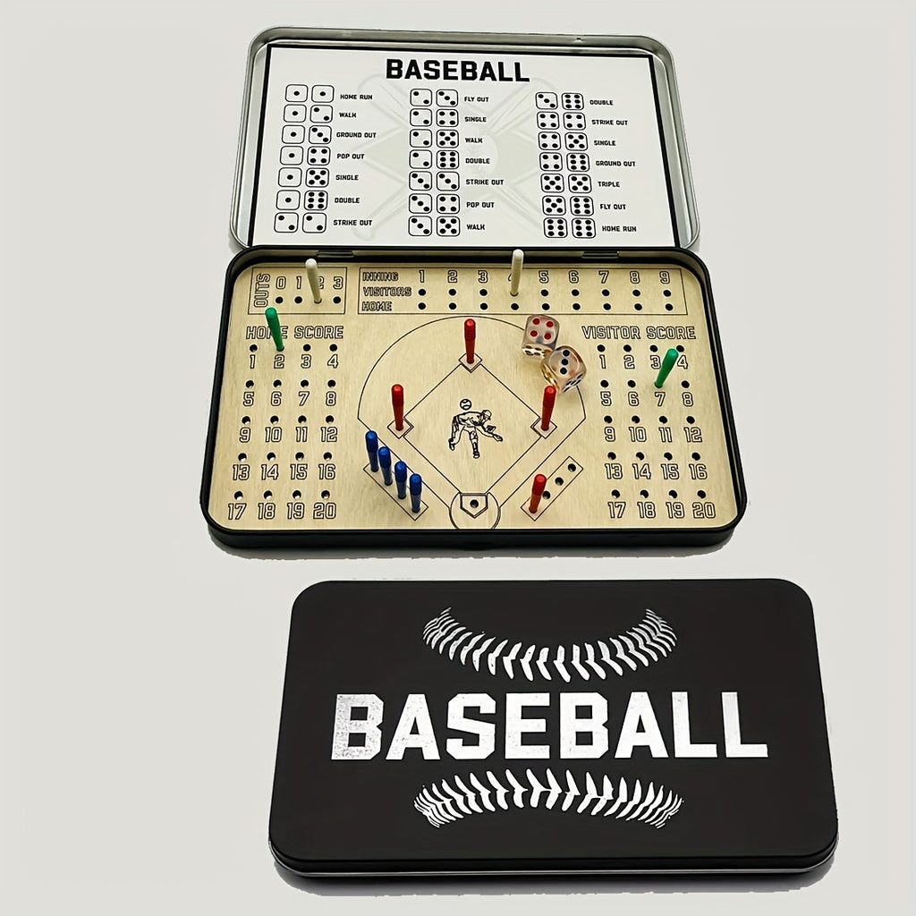 Softball, Baseball, And Soccer Travel Games, Finger Joint Dice Games, Tabletop Games, Portable Wooden Board Game Sets Suitable for Fun Family Game Night Gatherings And Parties.