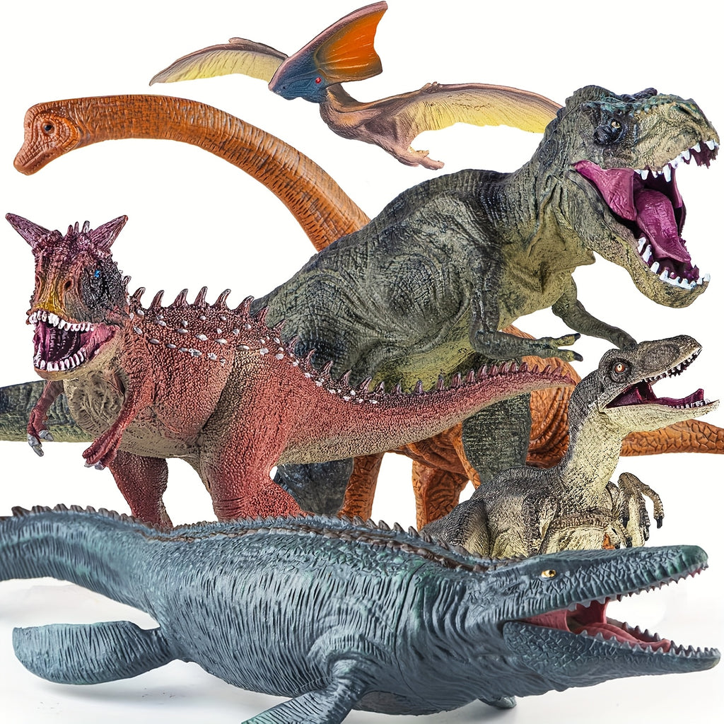 6pcs Dinosaur World Jumbo Dinosaur Toy Set, Realistic Dinosaur ToysChristmas And Halloween Gifts