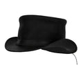 Genuine Leather Top Hat Fashion Gentleman Hat Black Deadman Top Hat for Men Women, Halloween Costume Topper Steampunk Hat, Shapeable Wide Brim, Lightweight Top-Grain Genuine Leather, High Quality &, Handcrafted Headwear, for Festival Unisex Outdoor
