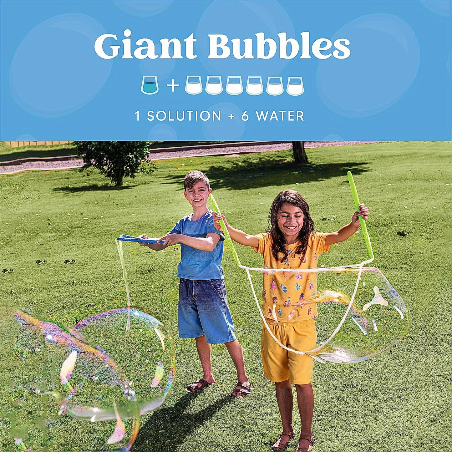 SYNCFUN 2 Bottles Bubbles Refill Solutions 64oz, Bubble Concentrated Solution Suitable for Bubble Machines, Blowers, Wands, Blowers, Easter Party Packs, Party Activities, Suitable for Parks, Weddings